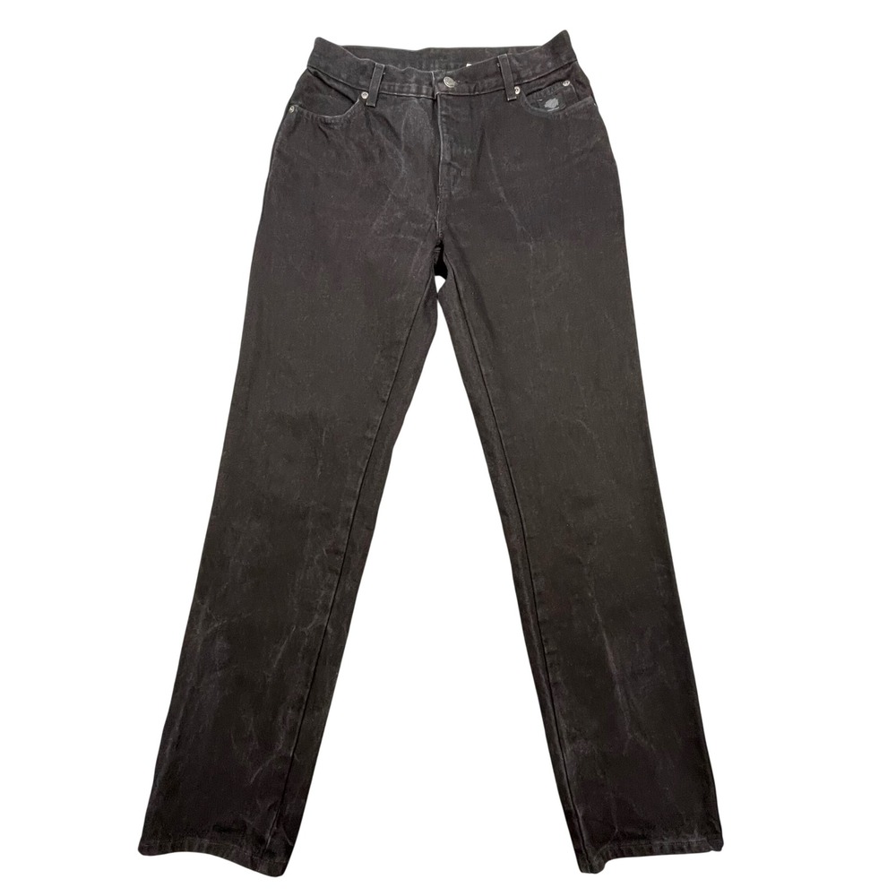 Vintage Harley Davidson Black Classic Straight Leg Denim Jeans Women 8L